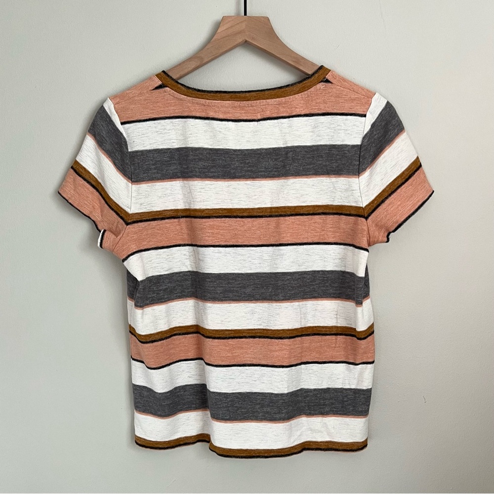 Madewell Striped Scoop Neck Tee Medium - Picture 3 of 5